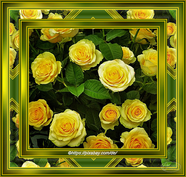 psp rahmen love yellow roses angelika